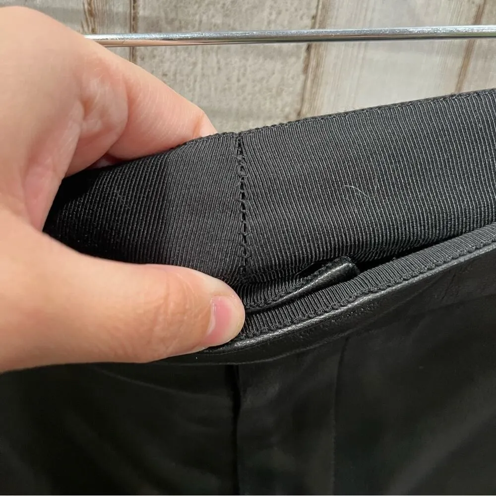 SEA New York Black Lambskin Leather Slim Leg Ankle Pants NO SIZE TAG - Image 4