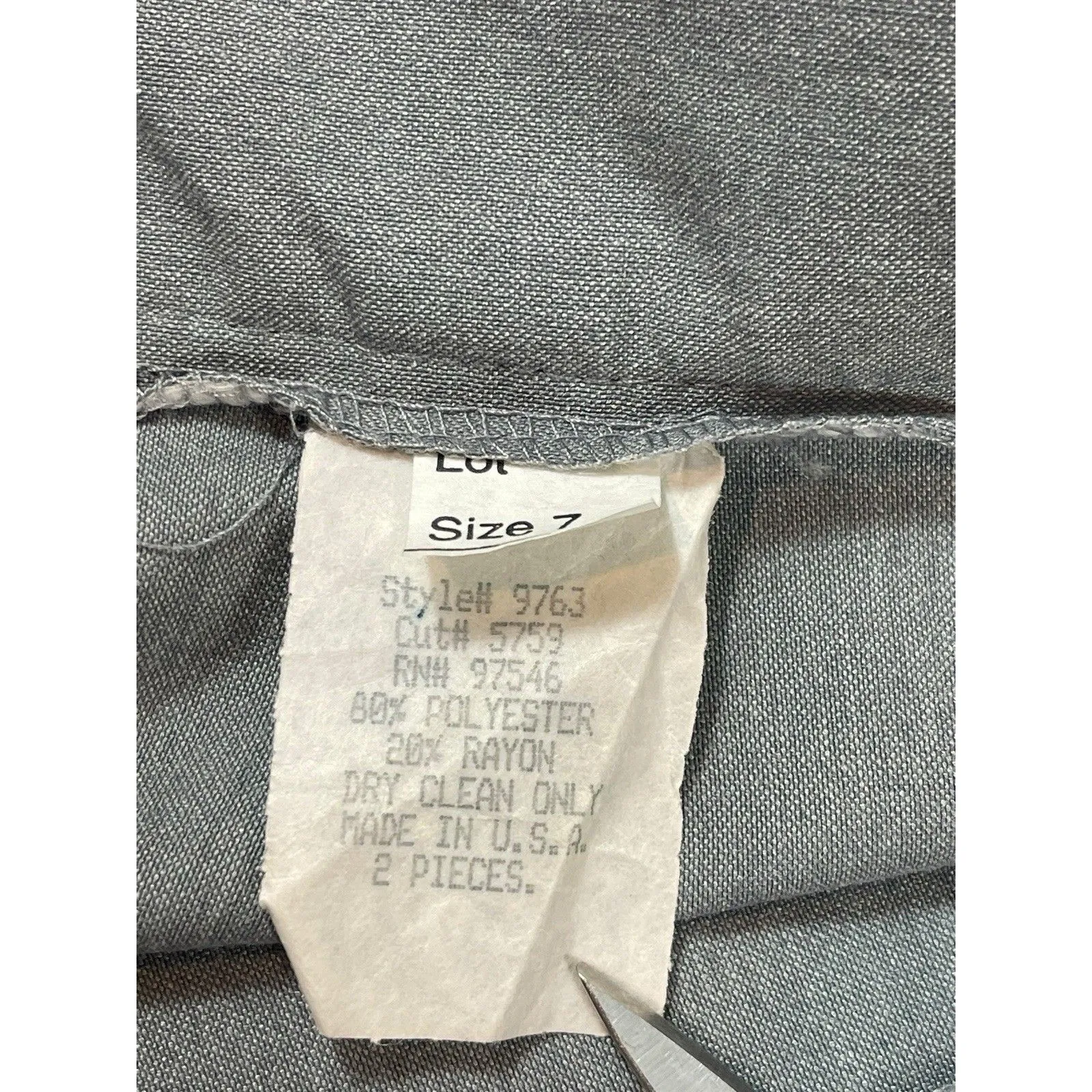 VTG Splurge Women’s Gray Skirt Suit Set 7 Blazer Pencil Skirt 90s Y2K Career Size undefined - Image 7