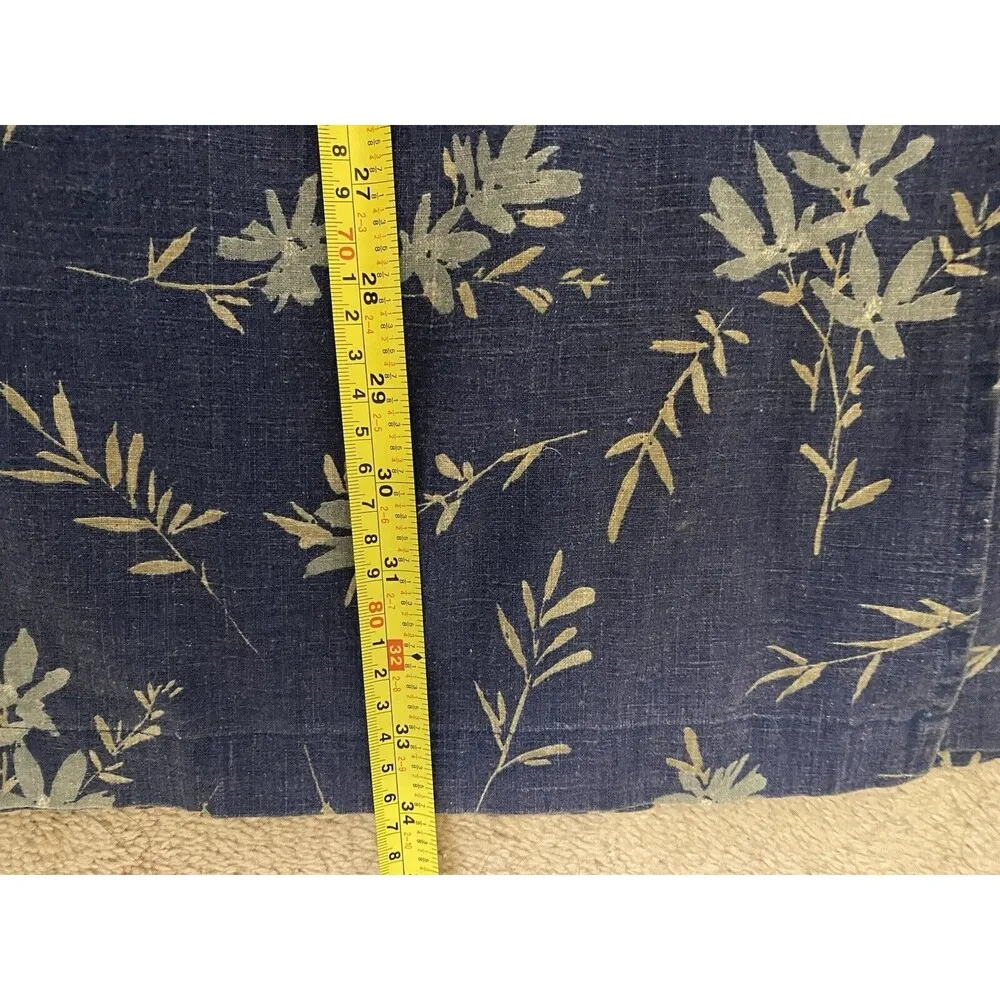 Vintage 1980s L.L. Bean Linen Floral Wrap Skirt Blue Floral Pattern Size 6 - Image 12