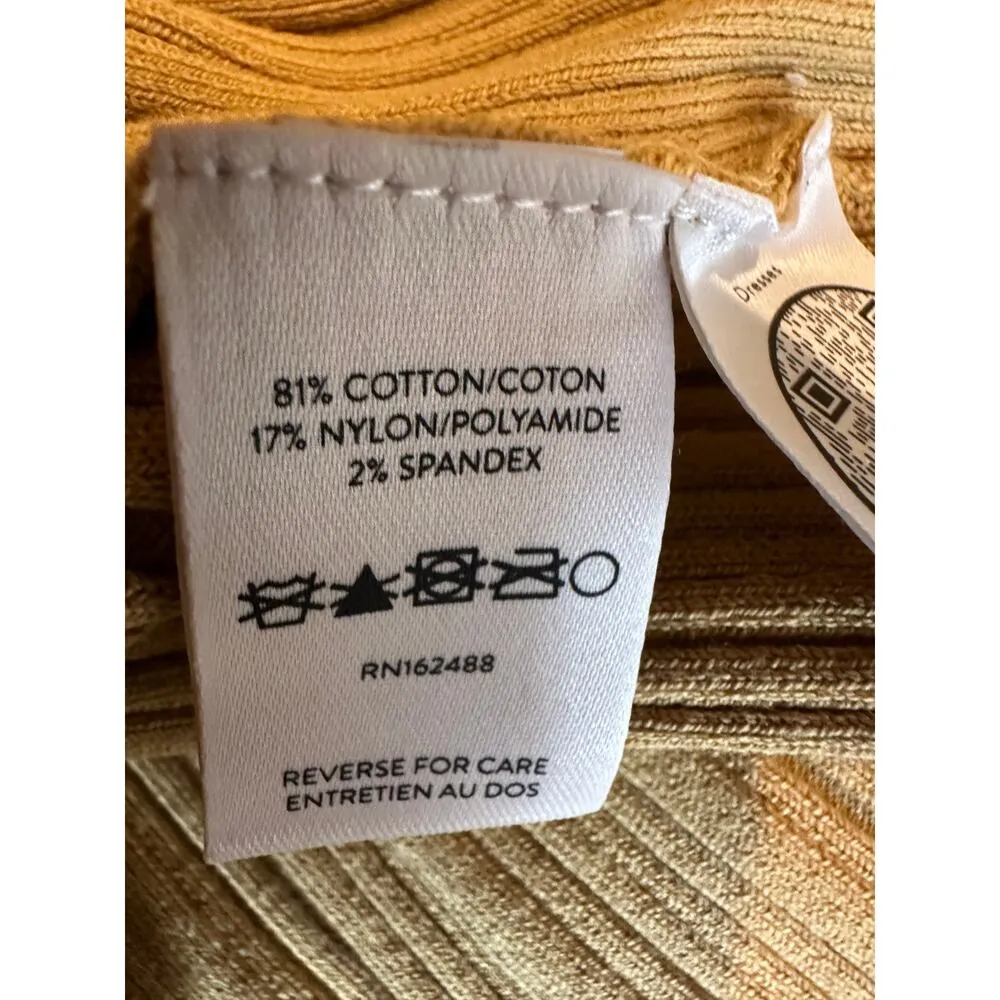 Lita by Ciara Rib Cotton Blend Polo Minidress Iced Coffee M Tan Size M - Image 16