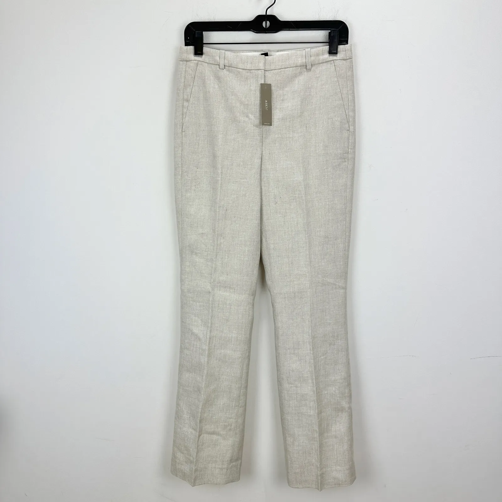 J.Crew Tall Kaya Pant Stretch Linen Blend Cobalt Classic Flax Ivory US 0T NWT - Image 4