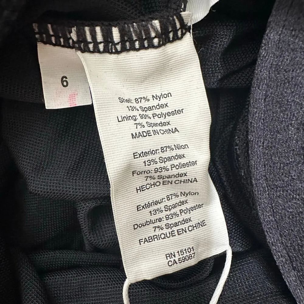 NWT Bleu Rod Beattie Standard Kore Shirred One Piece Swimsuit Women's Black SZ 6 - Image 5