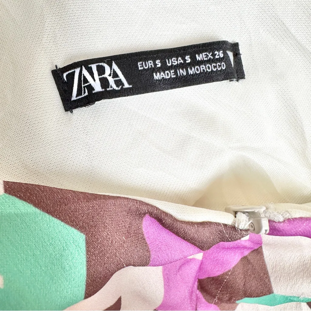 Zara Geometric Patterned One Shoulder Dress - Image 7