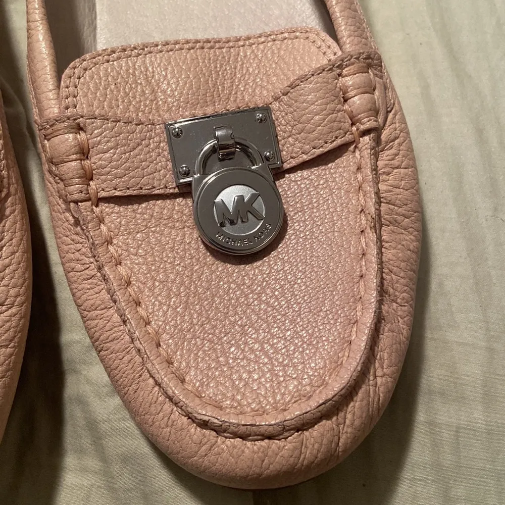 MICHAEL Michael Kors Leather Hamilton Loafers Pink Size 7 - Image 2