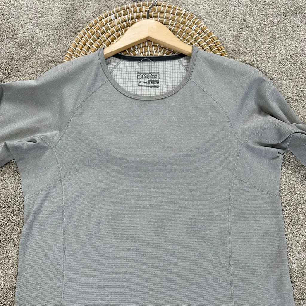 Patagonia Women’s Midweight Capilene Baselayer Shirt Longsleeve Polartec Gray L - Image 4