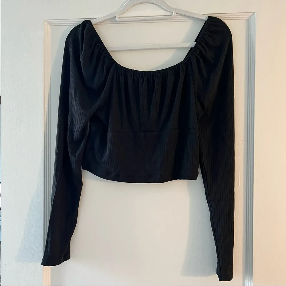 Madewell Ribbed Square-Neck Long-Sleeve Top Size Large NWOT - Image 10