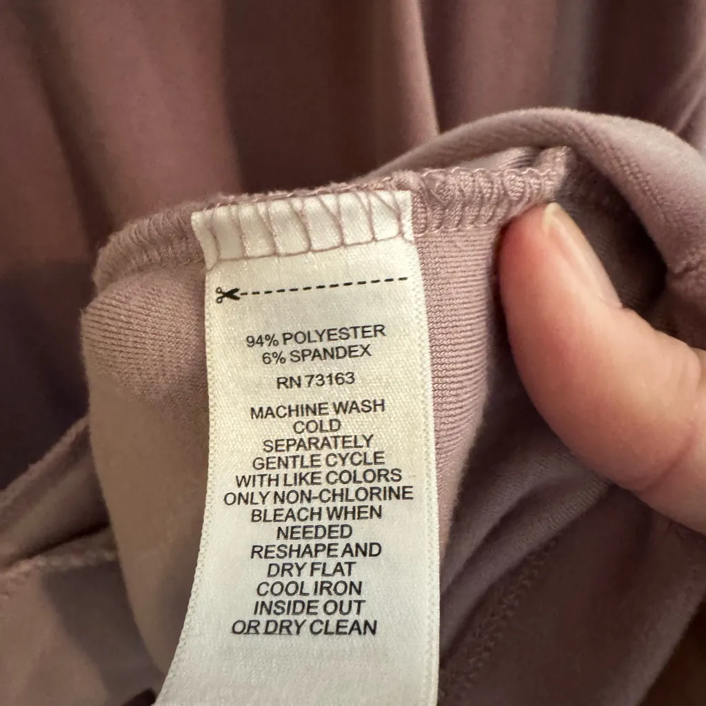 Cable & Gauge Plush 1/4 Zip Lounge Mini Tunic Dress Pockets Mauve Size XL - Image 8