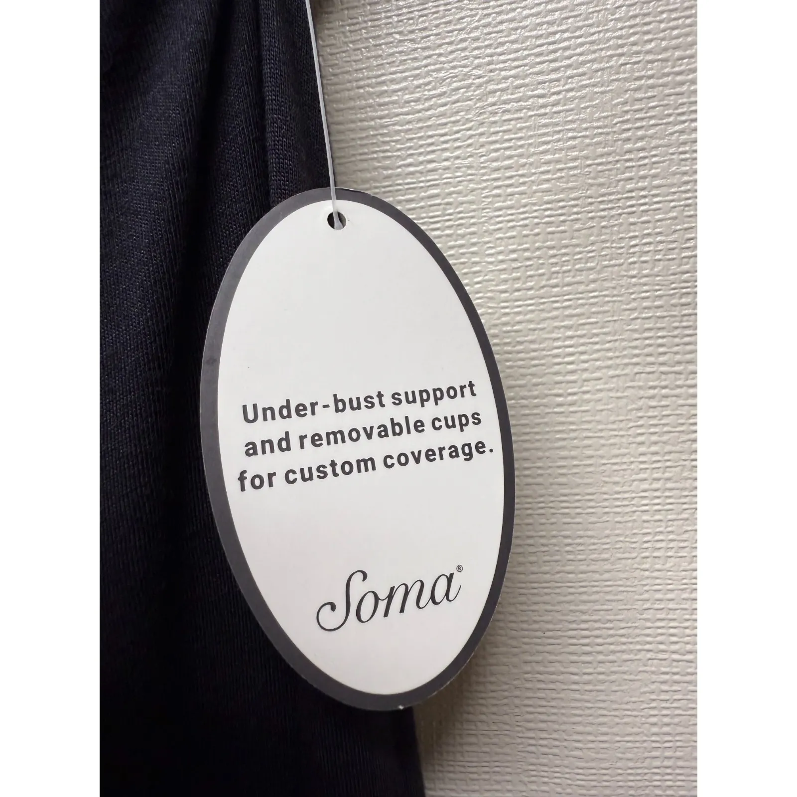 Soma‎ Wknd Maxi Dress XS Invisible Support Built-In Bra One Shoulder Black - Image 5