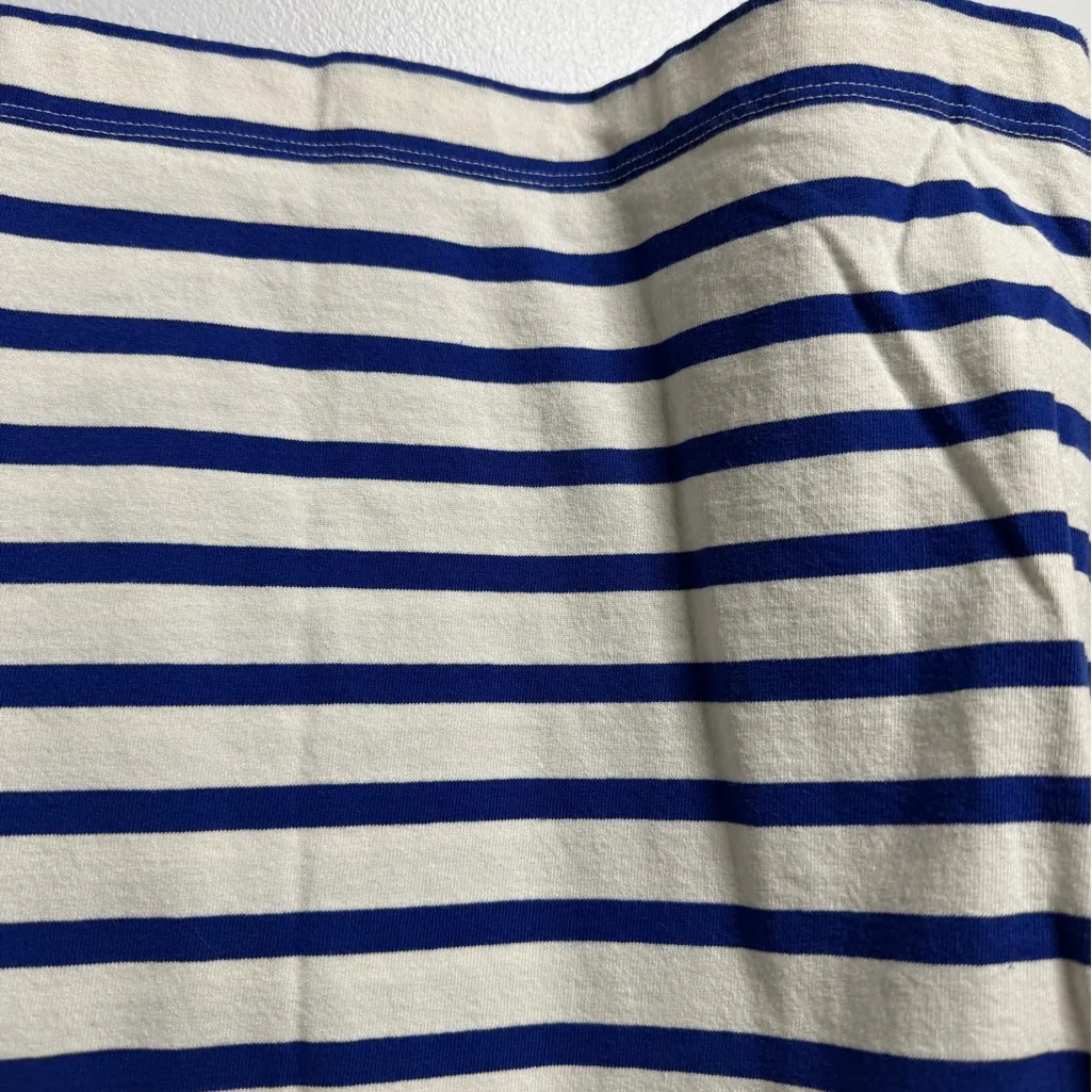 EVERLANE THE PREMIUM WEIGHT BLUE/WHITE STRIPE MUSCLE TEE TANK TOP SMALL - Image 5