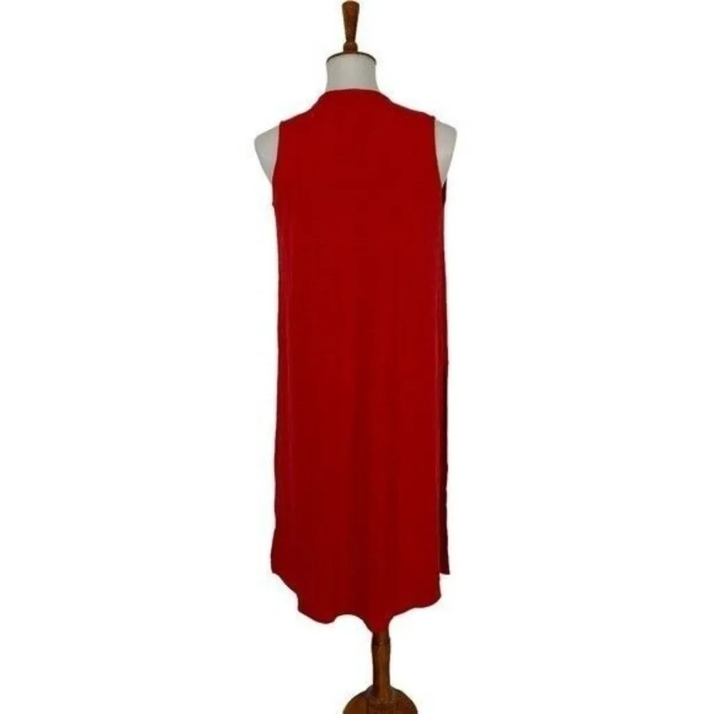 Lularoe Cardigan XS Red Sleeveless Duster Boho‎ Festival Layering Chic - Image 5