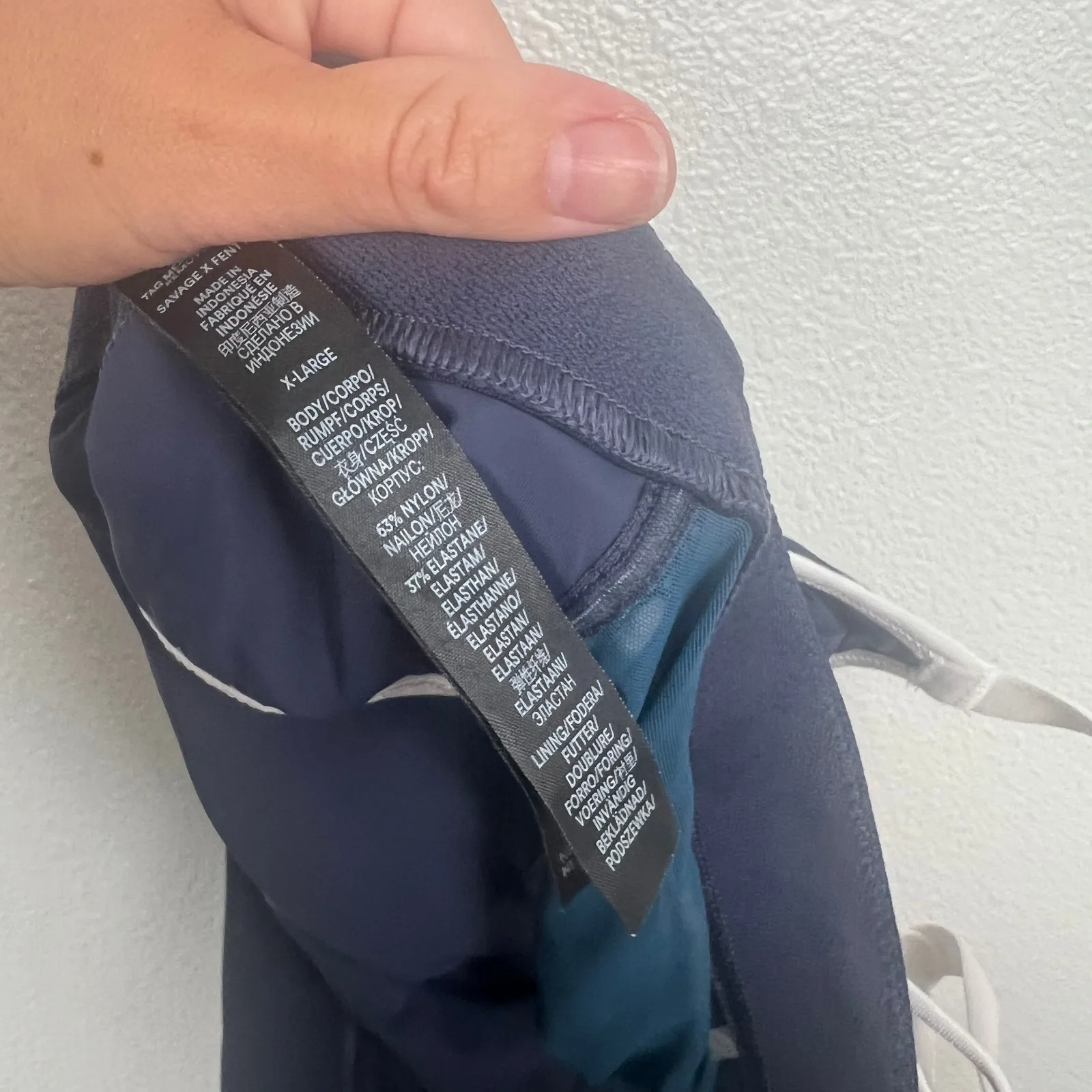 Savage X Fenty Women's Running Hot Low Impact Lace Up Sports‎ Bra Sz XL Blue - Image 8