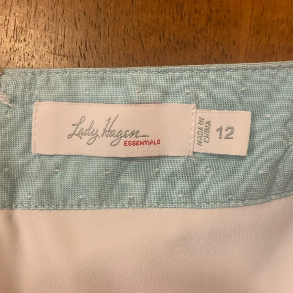 Lady Hagen 12 Baby Blue A-Line Mini Skort Casual Back Zipper Golf Tennis - Image 2