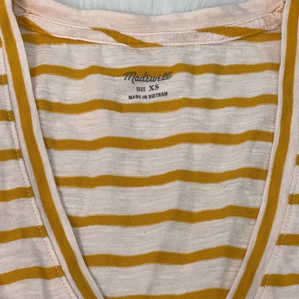 Madewell Whisper Cotton Pocket Tank in Baker Stripe - Image 10