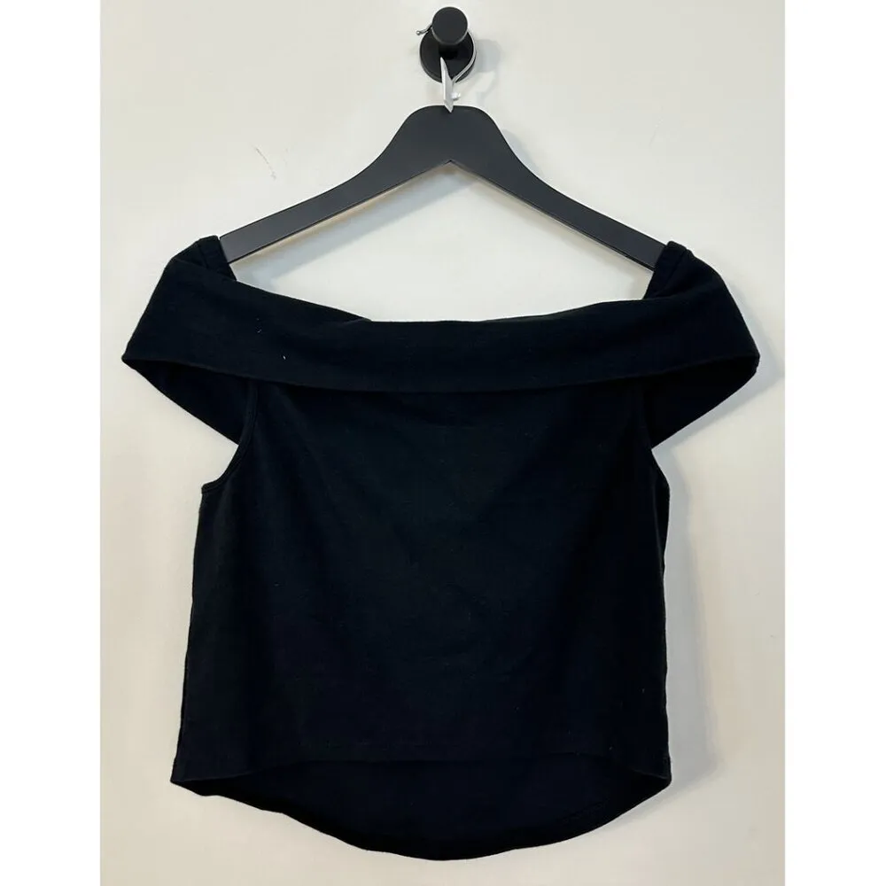FREE PEOPLE Cooler in Capri Off the Shoulder Top & Skirt in Solid Black X-Large - Image 7