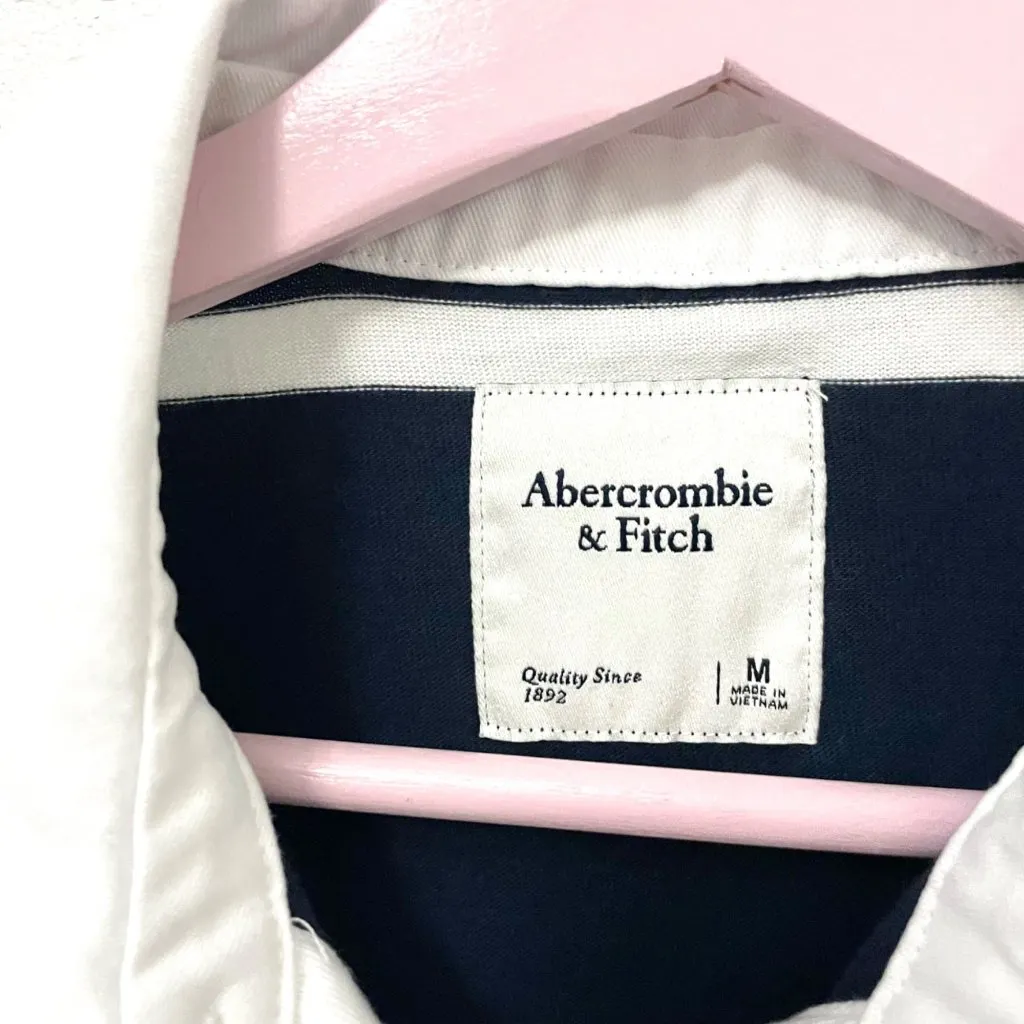 Abercrombie and Fitch Essential Long-Sleeve Rugby Mini Dress Navy Size M - Image 3