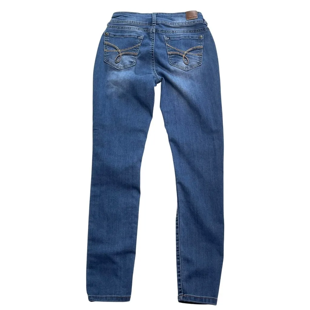 Wallflower Womens Ultra Fit Skinny Denim Blue Jeans Junior Size 3 Regular u - Image 5