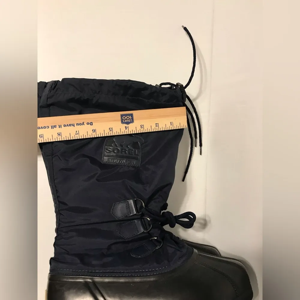 Sorel Snowlion II NL1070-429 Navy winter insulated snow boots women size 7 - Image 12