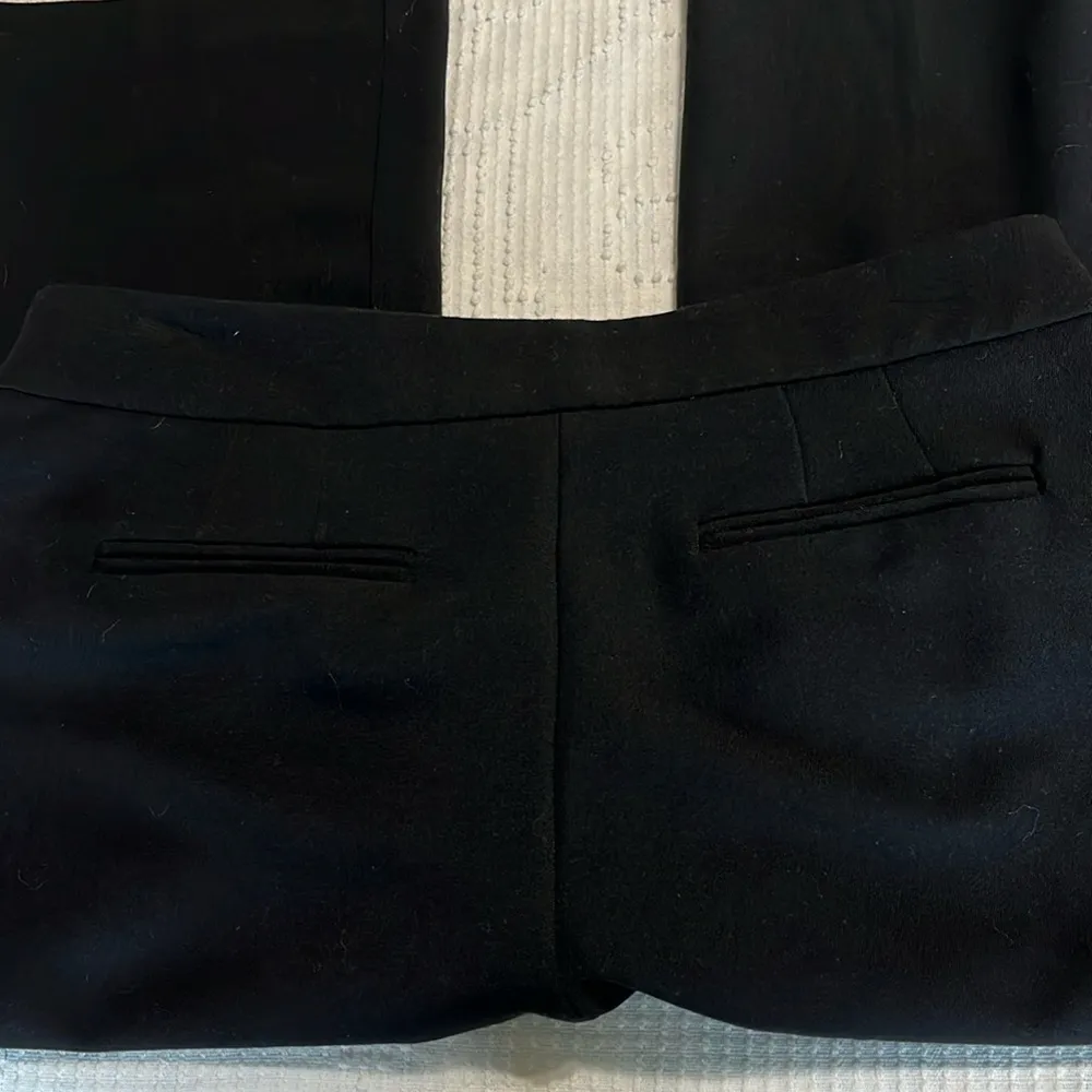 Anne Klein Black Trousers Chino Pants Dressy Office Holiday Winter Wool Womens 6 - Image 8