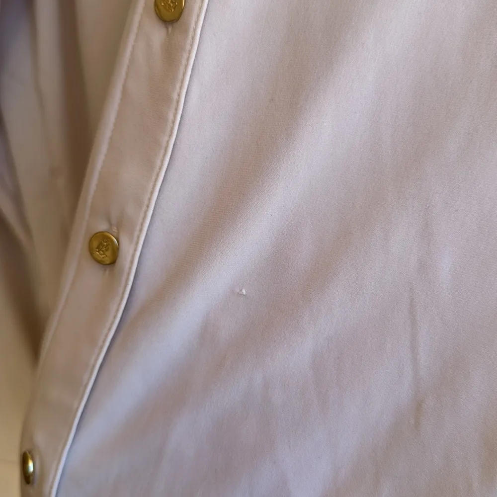 Lauren Ralph Lauren LRL black label white button down long sleeve blouse medium - Image 4