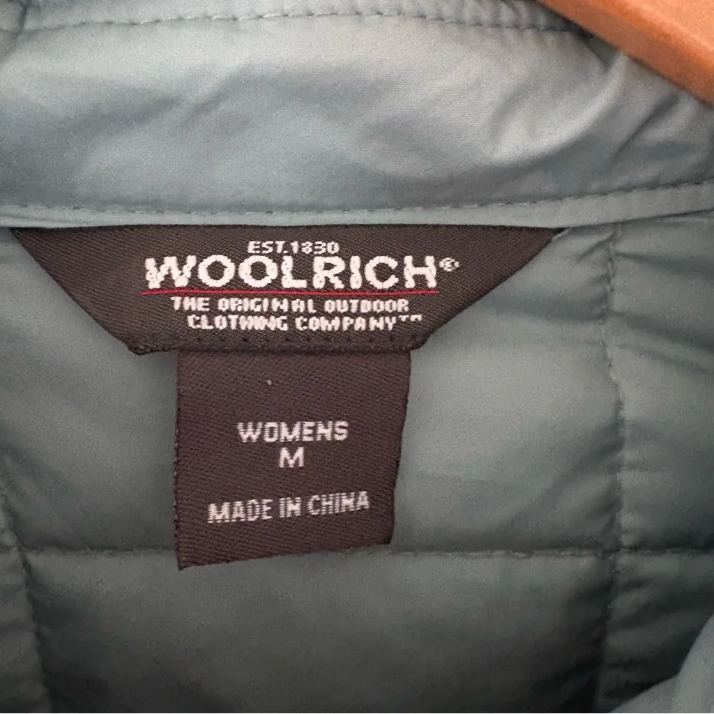 Woolrich  Women's Jacket Quilted Collared Snap Front Bluegrass Green Size M - Image 5