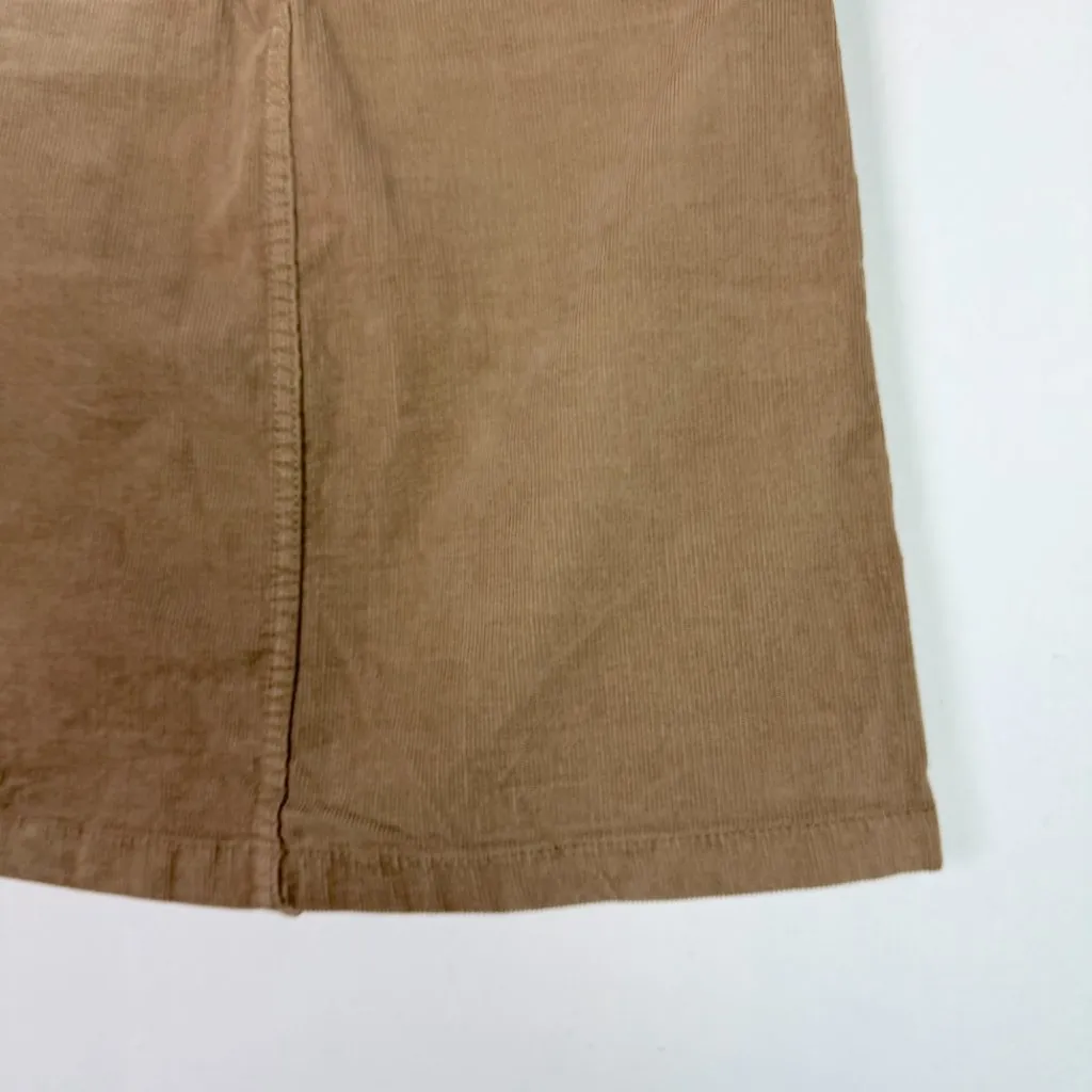 Tory Burch Lucitano Skirt in Beach Wood Corduroy Mini Buttons Size 0 EUC - Image 10