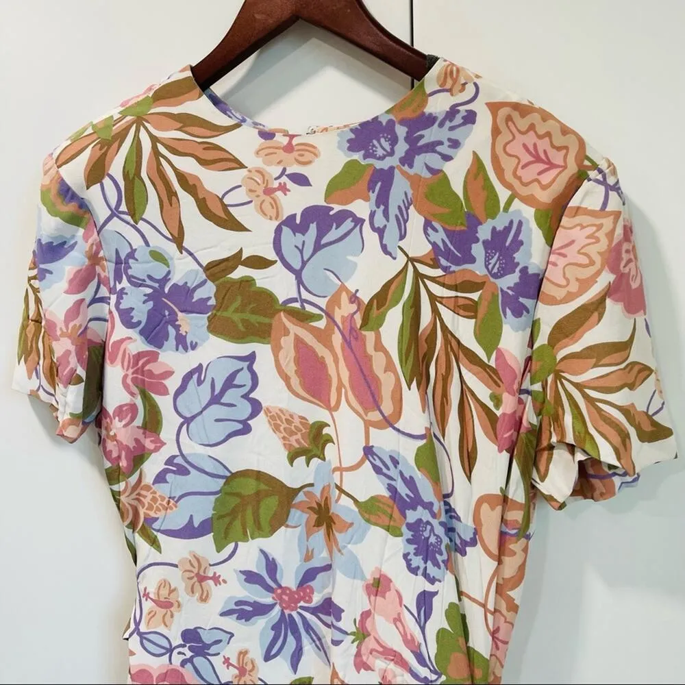 Vintage 90s Dress pastel Romantic Soft Girl Size Medium Wedding Guest Cottagecor Pink - Image 10