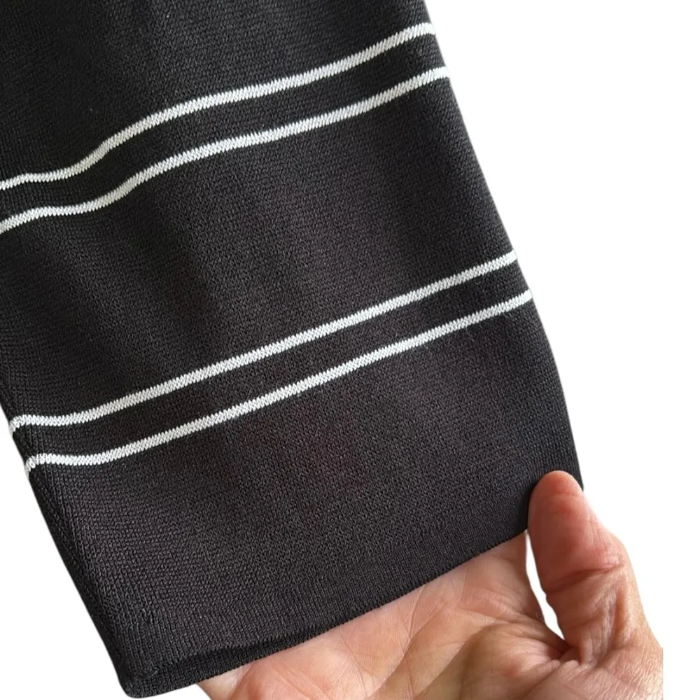 EUC Ming Wang Duster Sweater Black White Size XL - Image 5