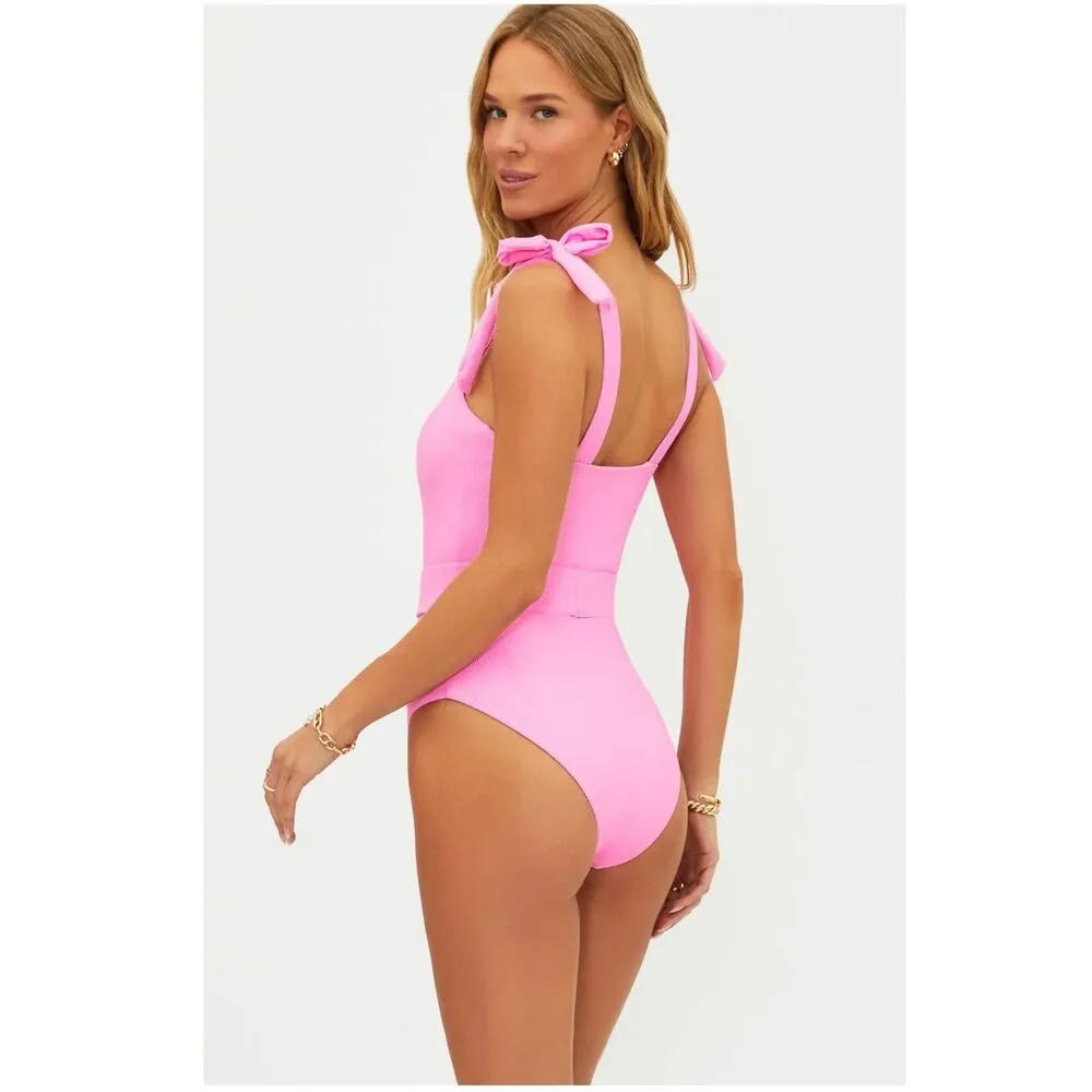 BEACH RIOT Sydney One Piece women’s one piece bathing suit Prism Pink - XL - New - Image 3