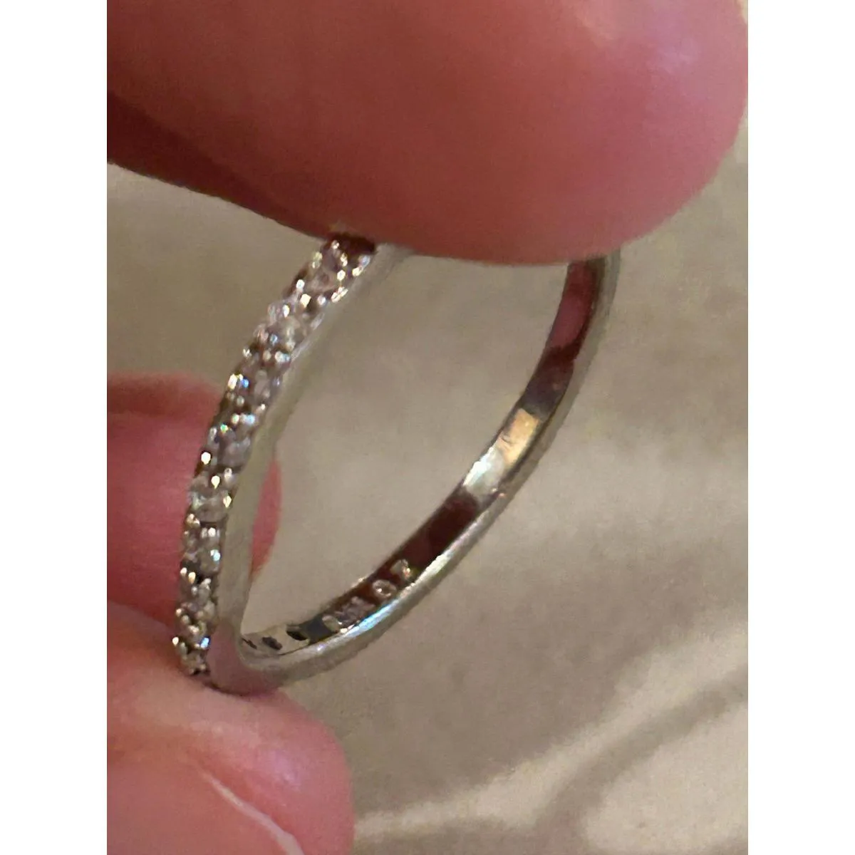 ring band sterling silver 925 beautiful unique size 8.25 - Image 4