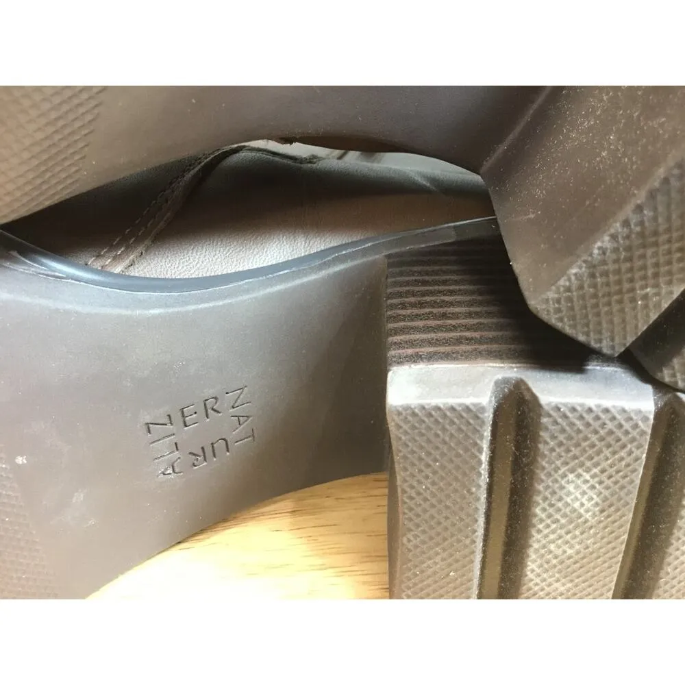 Naturalizer Verney Women's 6.5 Brown Leather Side Zipper Waterproof Ankle Boots - Image 7