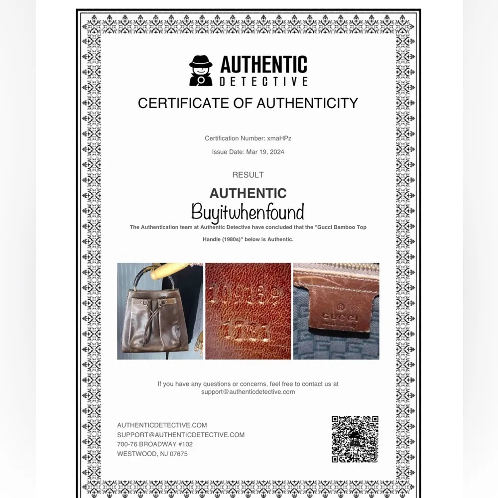 Auth GUCCI Diana Bamboo Oversized Leather Tall Shopper Tote Bag Tom Ford Era COA - Image 3