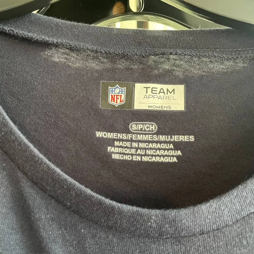 NWT NFL Houston Texans Short Sleeve T-Shirt Team Apparel Navy Blue Womens Size S - Image 3