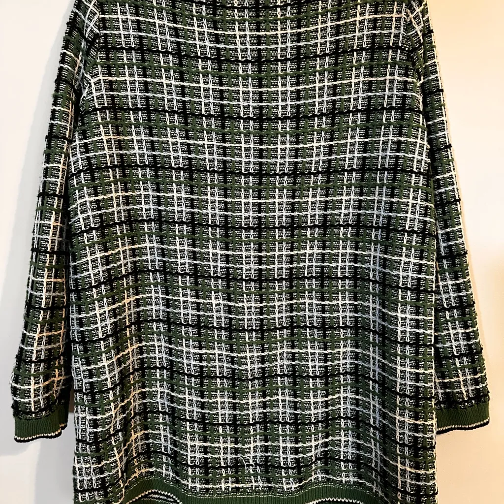 Mango Green and Black Checkered Blazer - Image 4