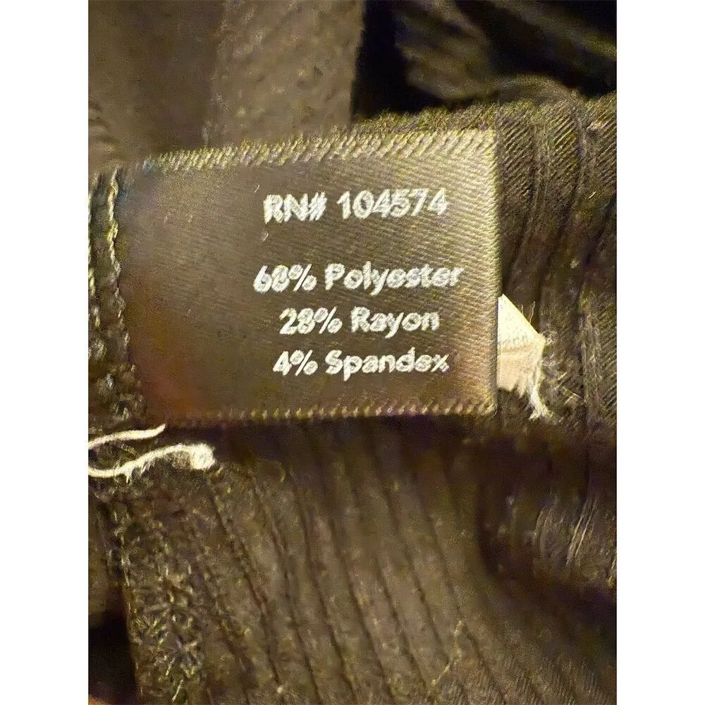 Boston Proper Women's Black Lace-Up Ribbed V-Neck Casual Tee Size XS - Image 3