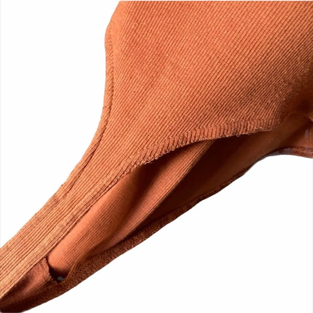 ✨ BP Rust Sequoia V Neck Ribbed Thong Bodysuit ✨ - Image 6