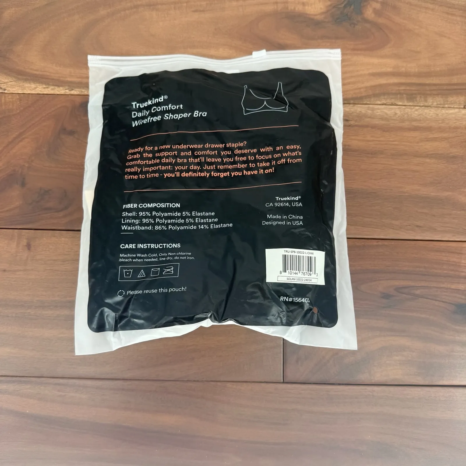 Truekind Daily Comfort Wirefree Shaper Bra Nude Seamless Stretch Bralette L Tan Size L - Image 6