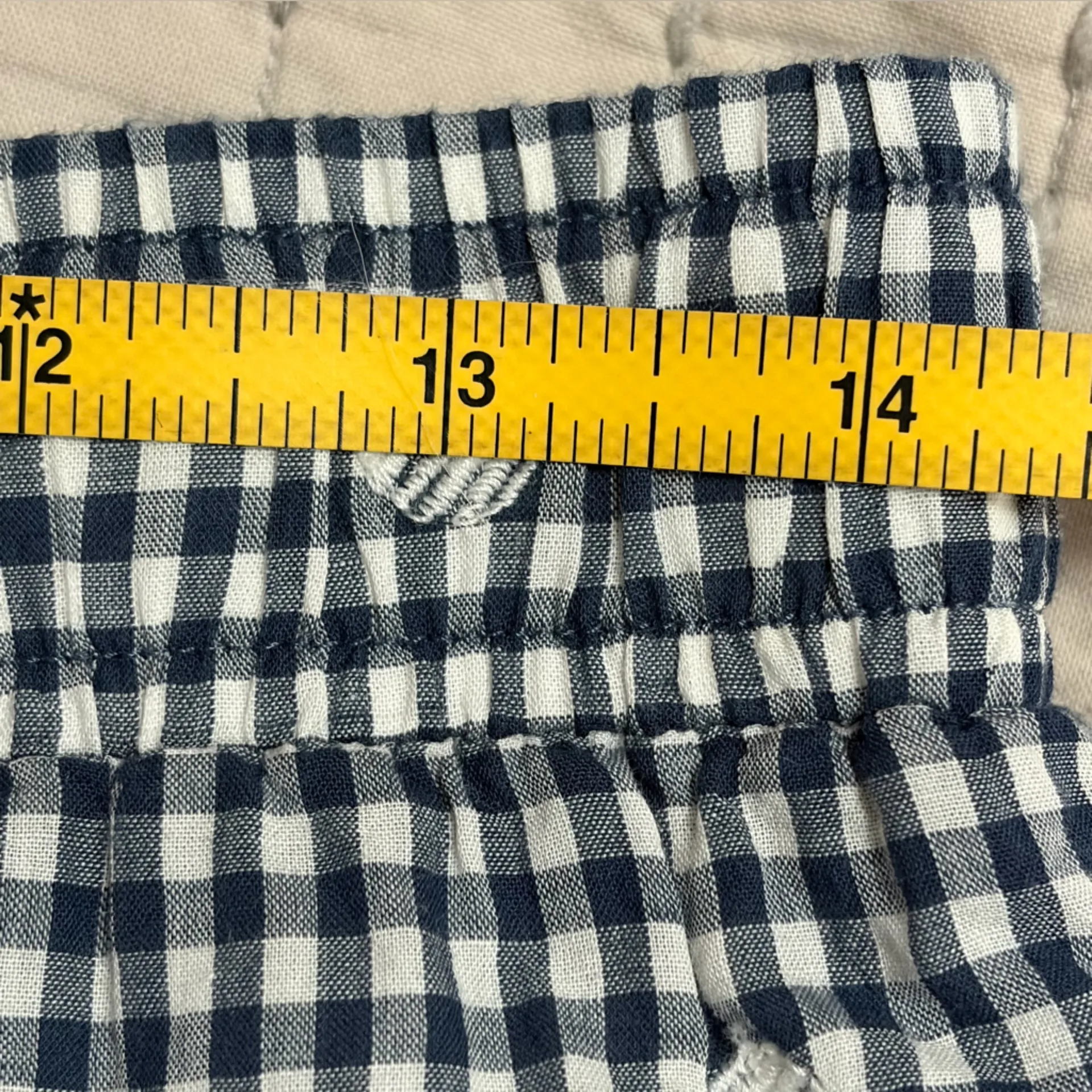Madewell Classic Navy and White Gingham Skirt Size Small EUC - Image 3