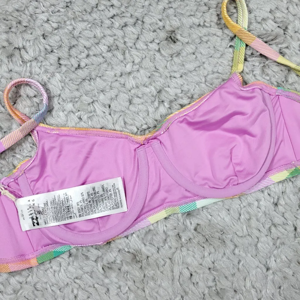 Billabong  Warm Waves Lila D-DD Bralette Underwire Bikini Top Size Medium - Image 4