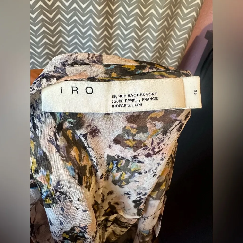 IRO Paris | Debby Floral Sheer Blouse, Size 40 L - Image 9