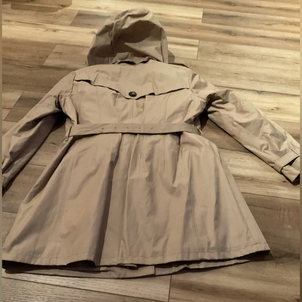 Beautiful MK Belted Trench coat w removable hood Tan Size XL - Image 7