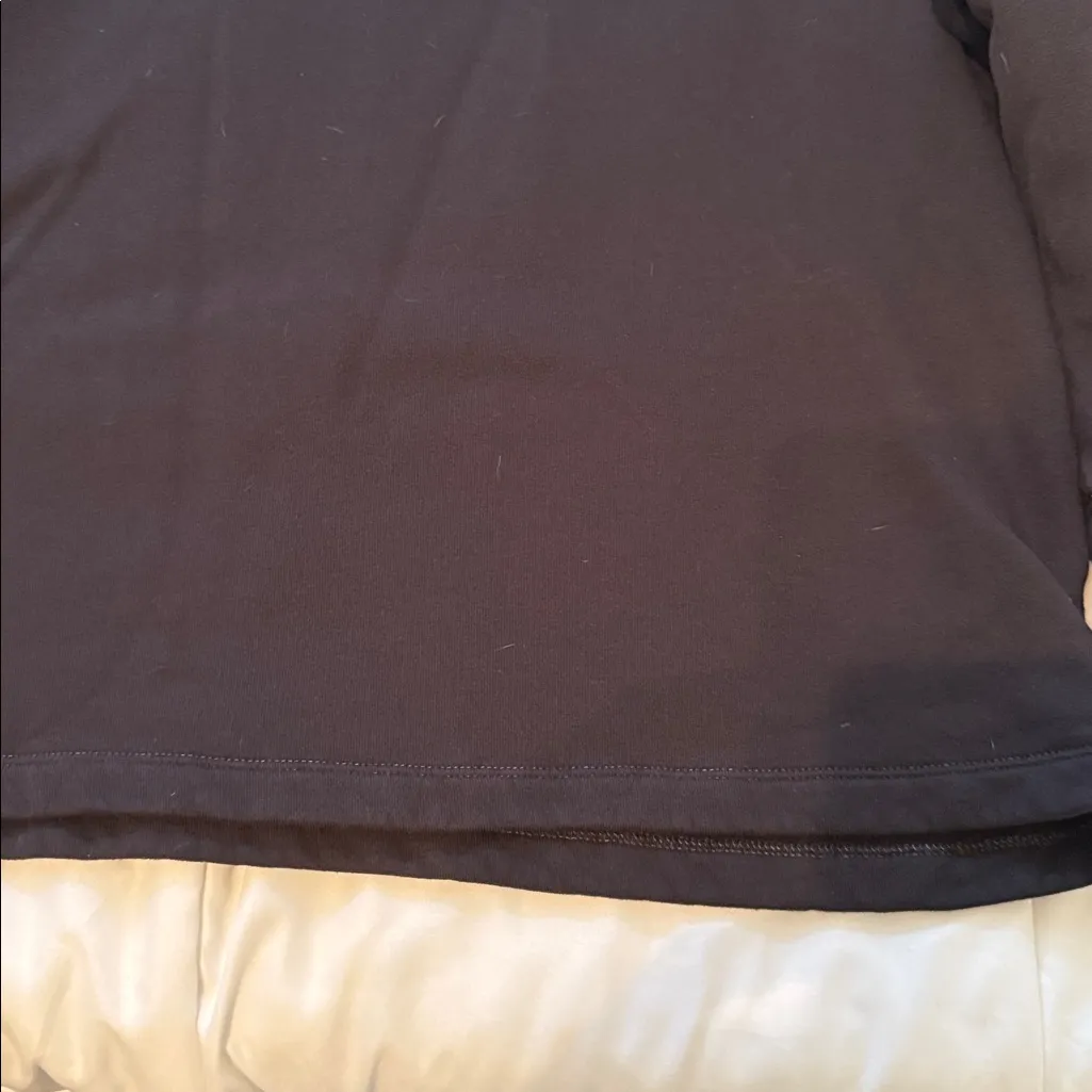 Aritzia Wilfred Free Black flat Hem Sweatshirt, Size XS - Image 8