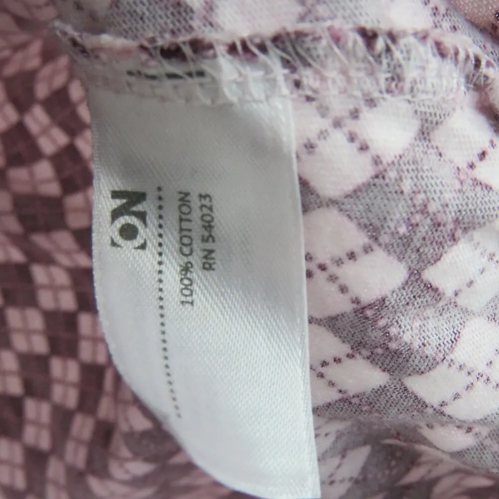 Old Navy Y2k Vintage Argyle Plaid Purple Cardigan Sweater XS Cute Coquette Retro - Image 6