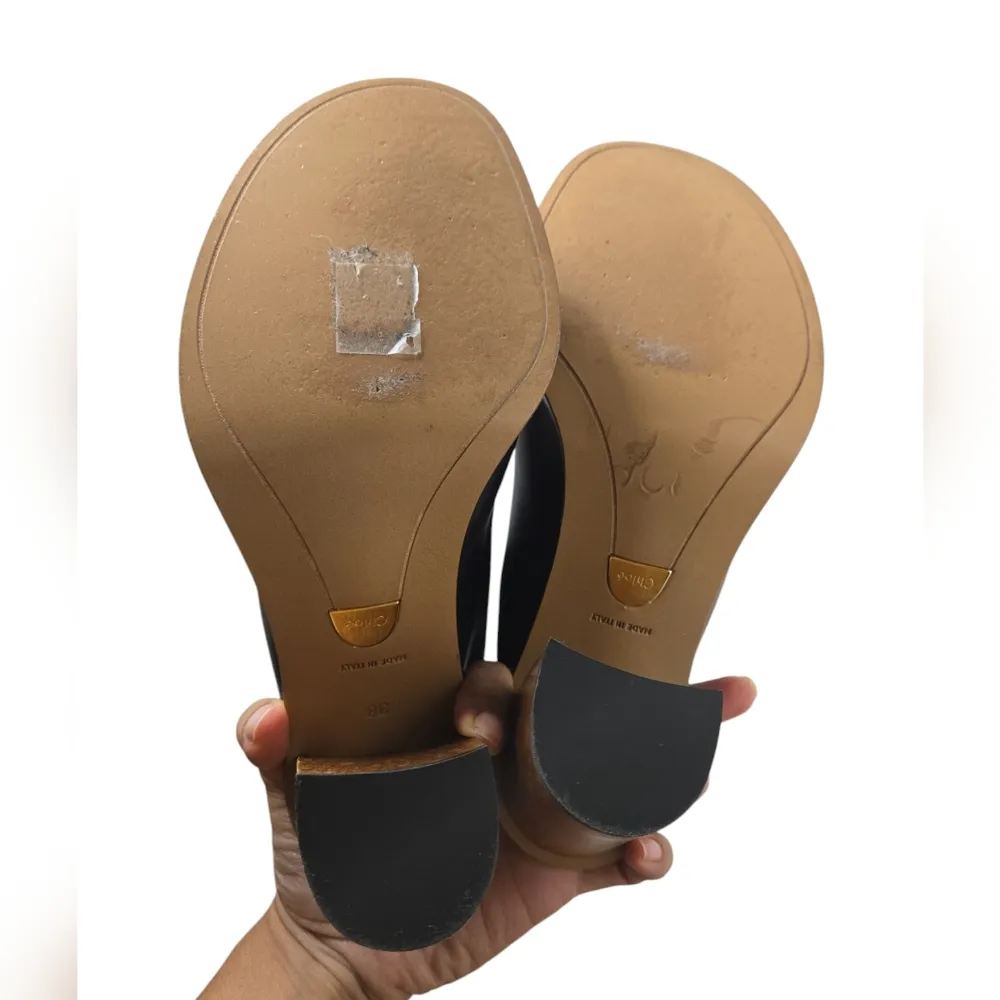 Chloe Leather Black ankle boots Size 38 - Image 5