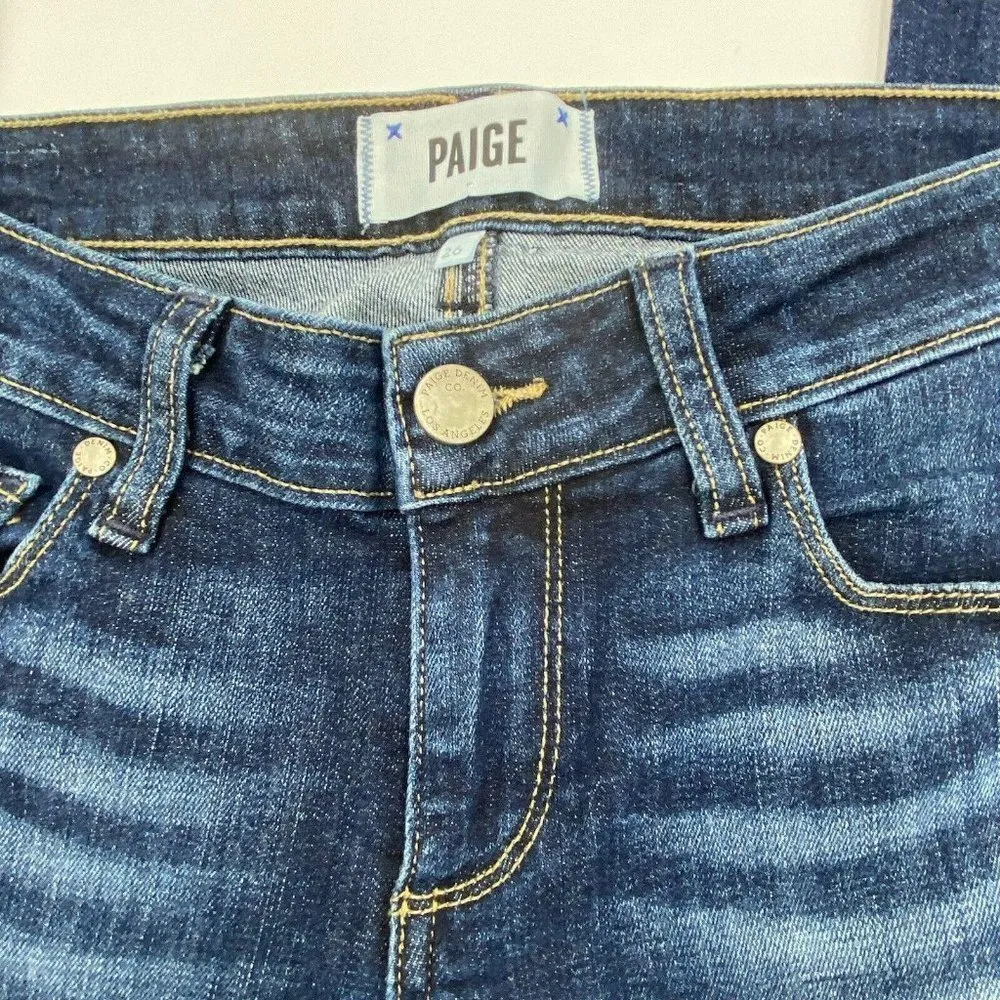 Paige Size 26x29 Peg Skinny Jeans Medium Wash - Image 4