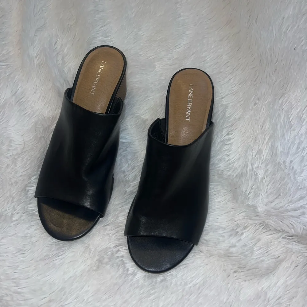 Lane Bryant Black Heed Mule size 11 Plus Size Work Shoe - Image 2