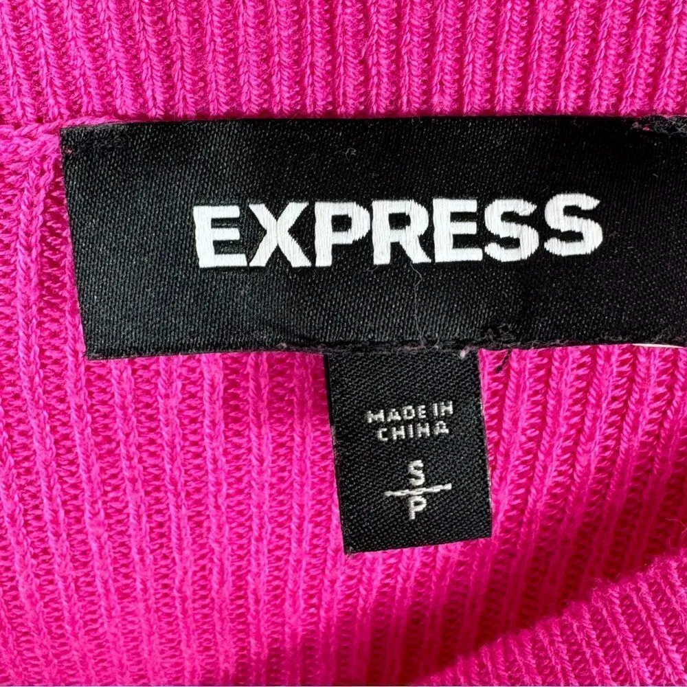 Express Drop Shoulder Circle Hem Oversized Tunic Sweater Pink‎ Small - Image 10