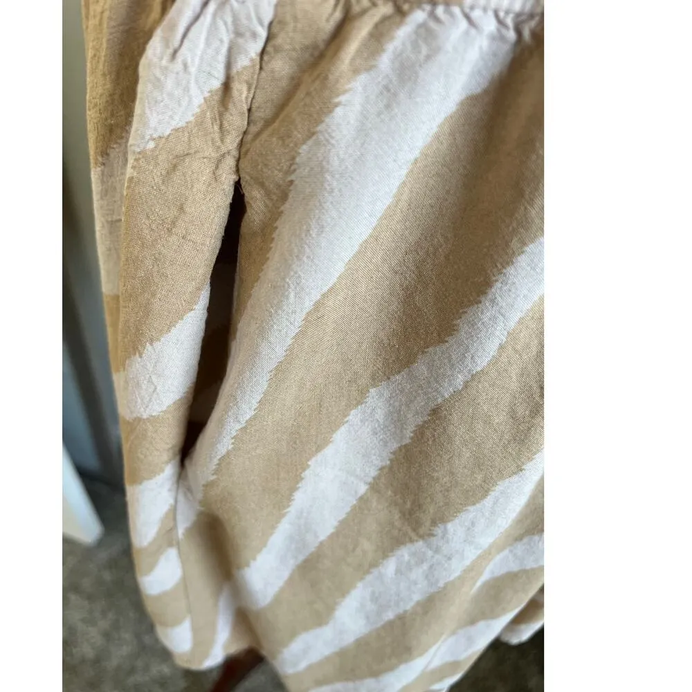 Mustard Seed Babydoll Tiered V-Neck Mini Dress Large - Image 3