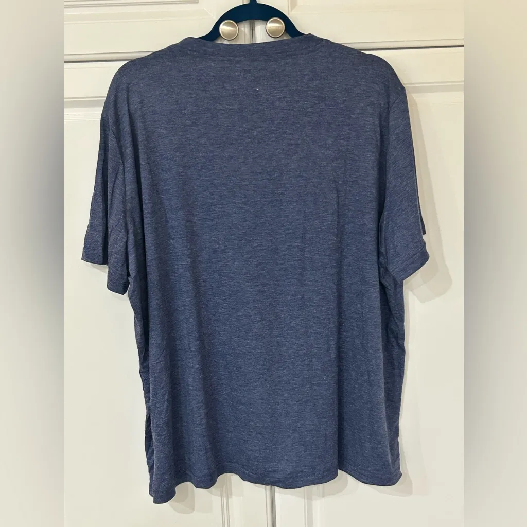 Coffee & My Dog Short Sleeve Graphic Tee Women's Size 4XL Blue - Image 2