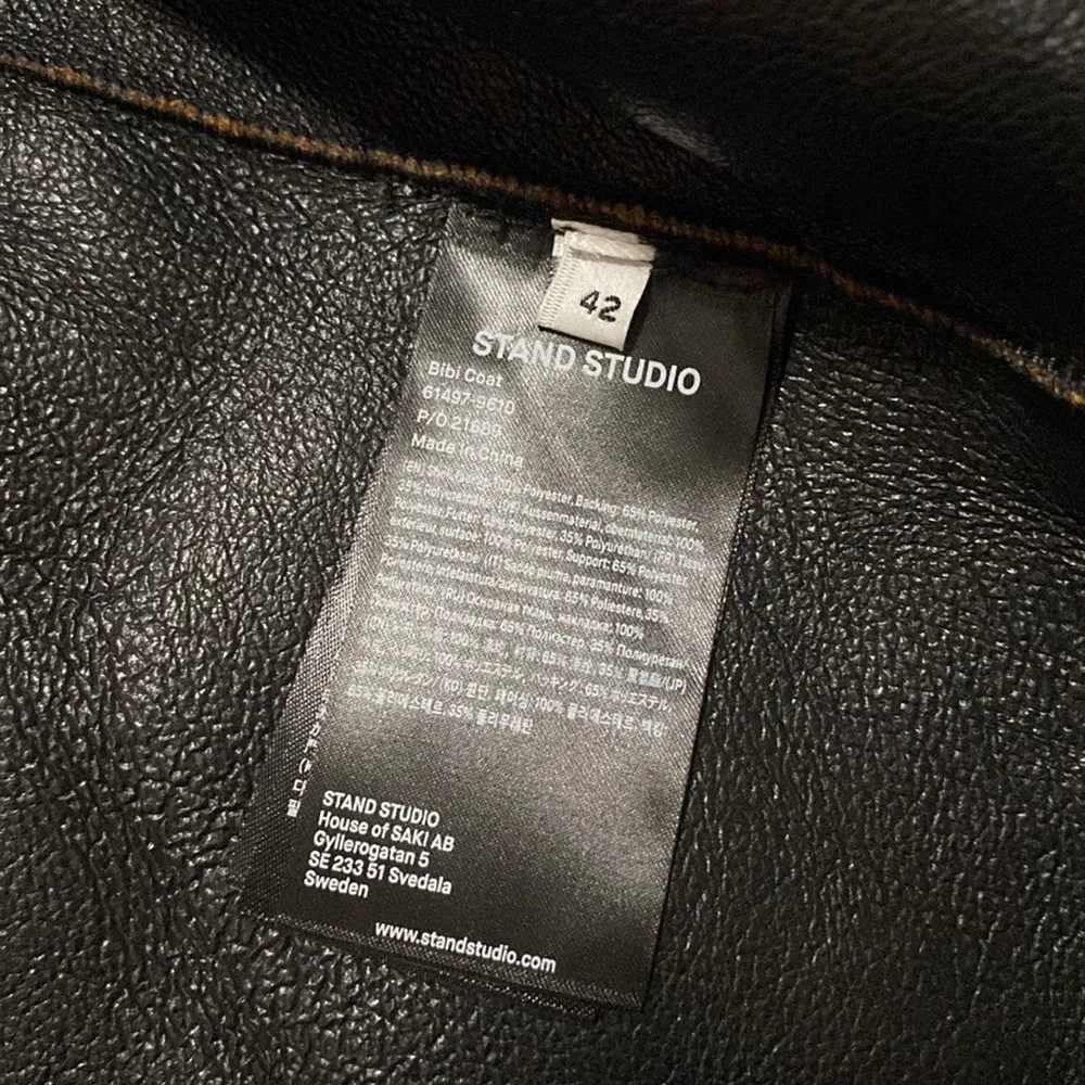 Stand Studio Bibi Double Breasted Faux Shearling Coat In Brown size US 10 - Image 7