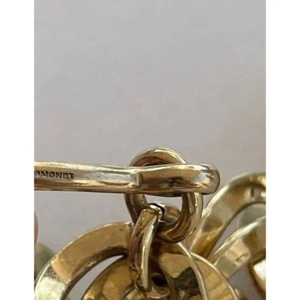 Vintage Monet Gold Tone Chunky Flat Double Curb Link Chain Necklace Signed 20” - Image 9